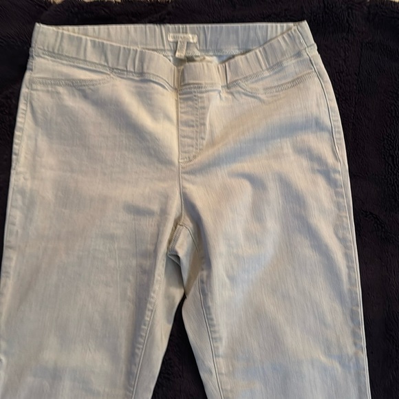 Eileen Fisher elastic waistband jeans stone color - Picture 1 of 17